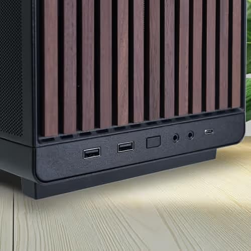 Lian Li A3-mATX Micro ATX Mini Tower Black / Brown Wood Mesh Side Panel image