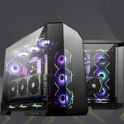 MSI MAG PANO 100L PZ ATX Mid Tower White Tempered Glass Side Panel image