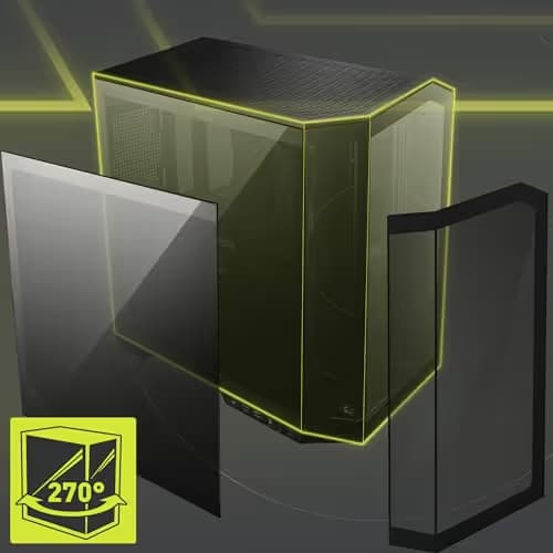 MSI MAG PANO 100L PZ ATX Mid Tower White Tempered Glass Side Panel image
