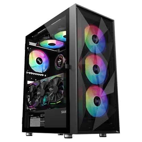 SAMA 3509 ATX Mid Tower Black Tempered Glass main image