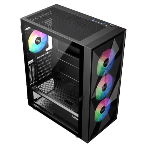 SAMA 3509 ATX Mid Tower Black Tempered Glass image