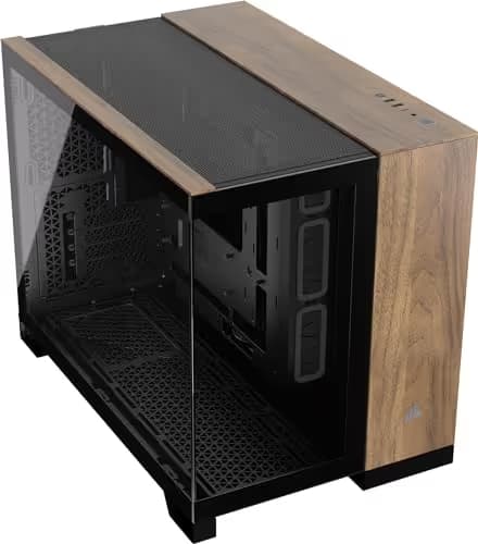 Corsair 2500X Micro ATX Mini Tower Walnut with Tempered Glass Side Panel image