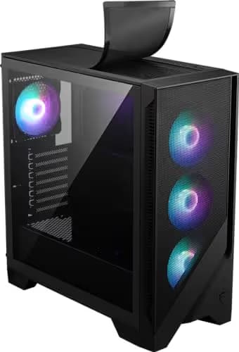 MSI MAG FORGE 321R AIRFLOW ATX Mid Tower Black Tempered Glass Side Panel main image