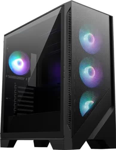 MSI MAG FORGE 321R AIRFLOW ATX Mid Tower Black Tempered Glass Side Panel image