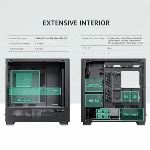Antec FLUX PRO ATX Full Tower Black / Brown Tempered Glass image