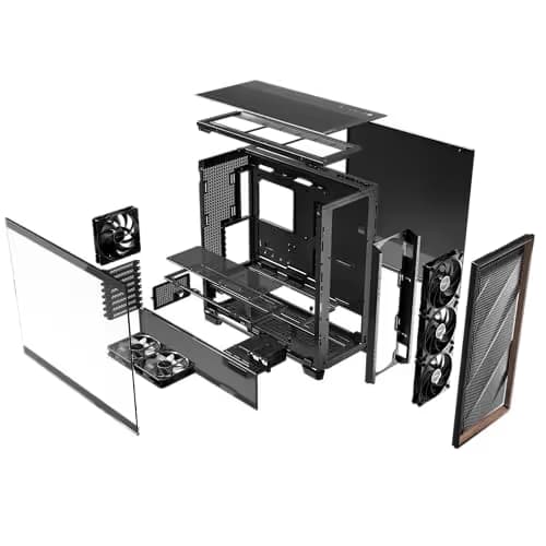 Antec FLUX PRO ATX Full Tower Black / Brown Tempered Glass image