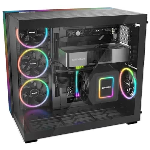 be quiet! Light Base 900 FX ATX Full Tower Black Tempered Glass Side Panel, USB 3.2 Gen 2 Type-C, USB 3.2 Gen 1 Type-A image