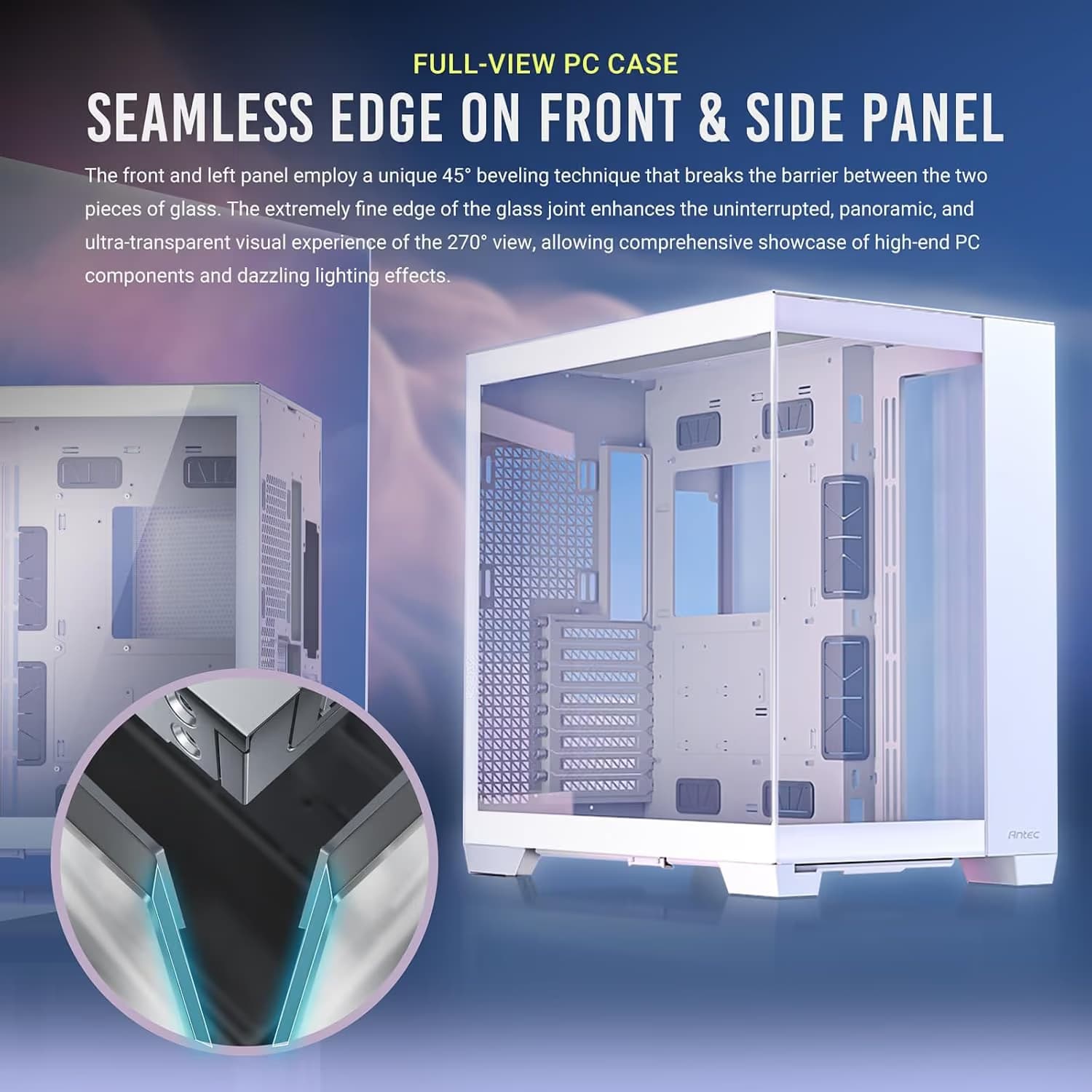 Antec C8 E-ATX Full Tower White with Tempered Glass Side Panel image