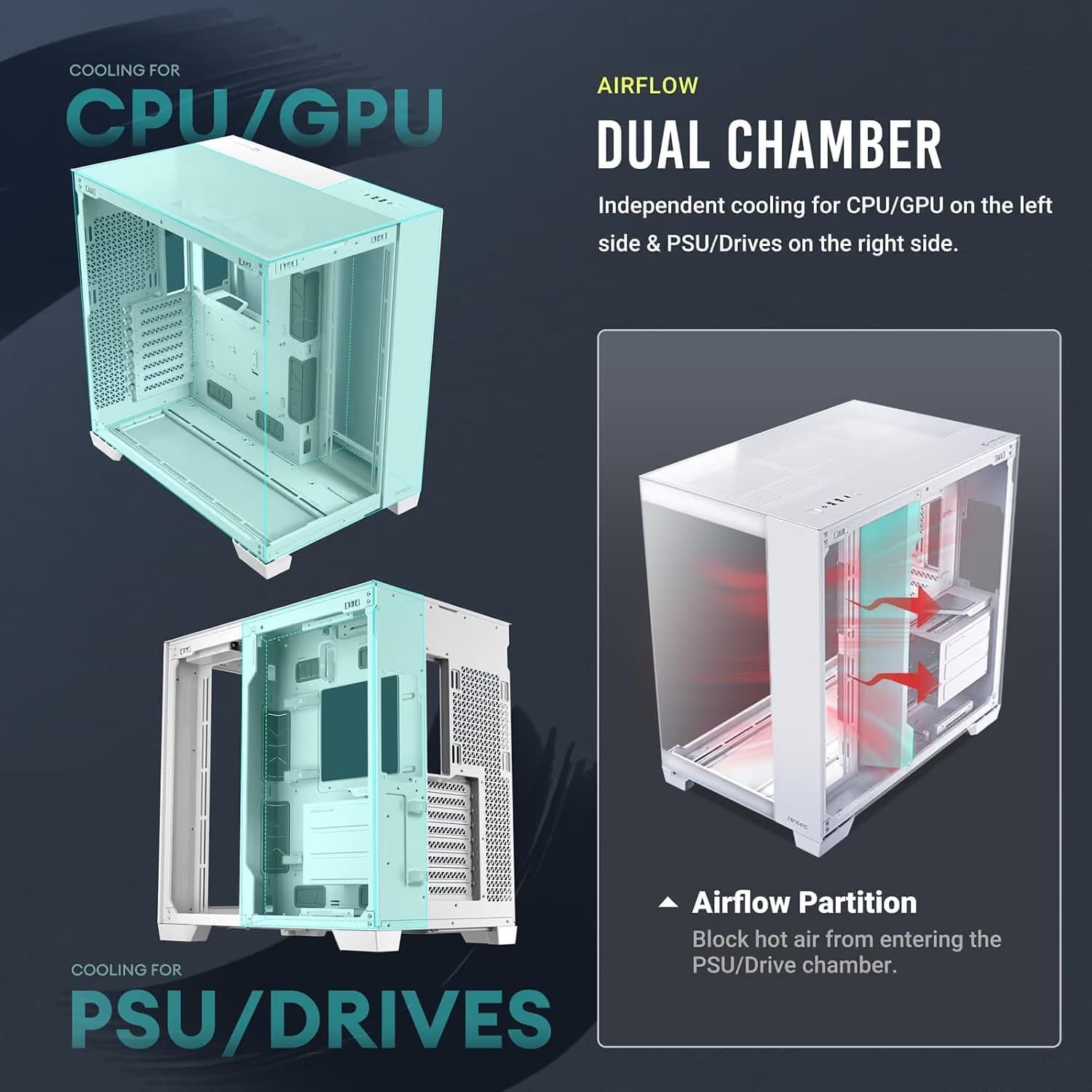 Antec C8 E-ATX Full Tower White with Tempered Glass Side Panel image