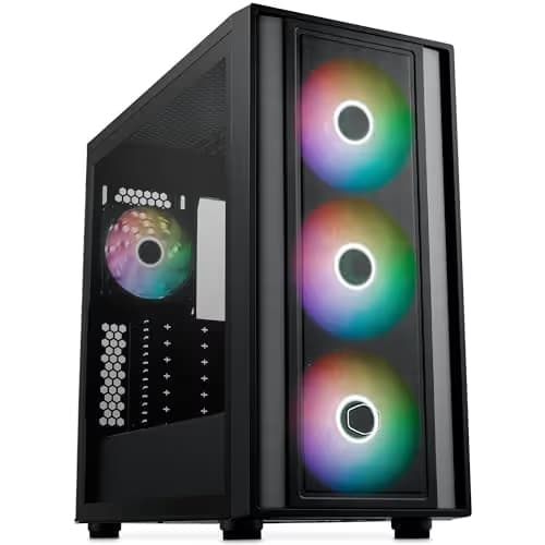 Cooler Master MasterBox 600 ATX Mid Tower Black with Tempered Glass Side Panel and USB 3.2 Gen 2x2 Type-C, USB 3.2 Gen 1 Type-A main image