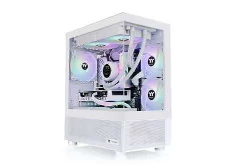 Thermaltake View 170 ARGB Micro ATX Mini Tower White with Tempered Glass Side Panel and USB 3.2 Gen 1 Type-A image