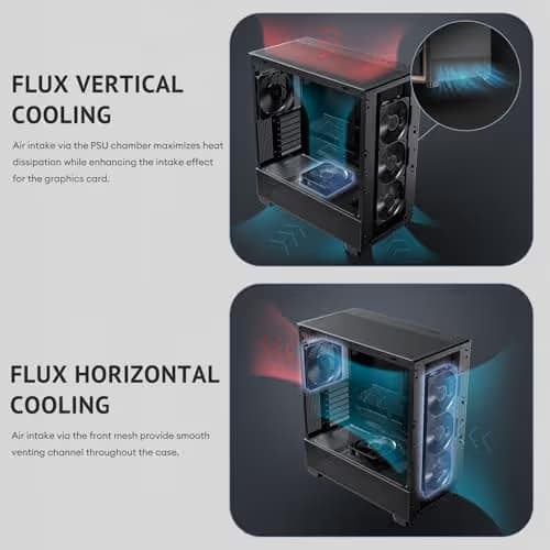 Antec FLUX ATX Mid Tower Black / Brown Tempered Glass Side Panel image