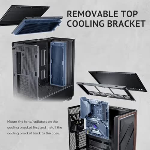 Antec FLUX ATX Mid Tower Black / Brown Tempered Glass Side Panel image