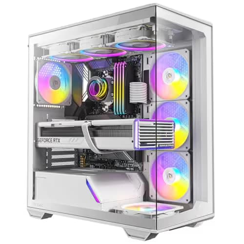 Antec C3 ARGB ATX Mid Tower White Tempered Glass Side Panel image