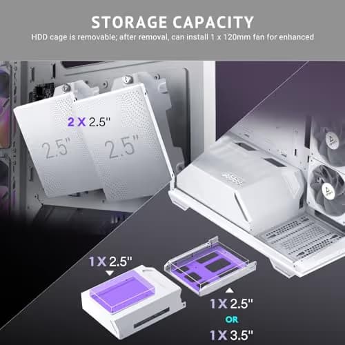 Antec C3 ARGB ATX Mid Tower White Tempered Glass Side Panel image