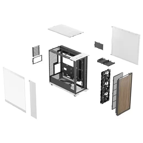 Fractal Design North XL ATX Full Tower White with Tempered Glass Side Panel and USB 3.2 Gen 2 Type-C, USB 3.2 Gen 1 Type-A image