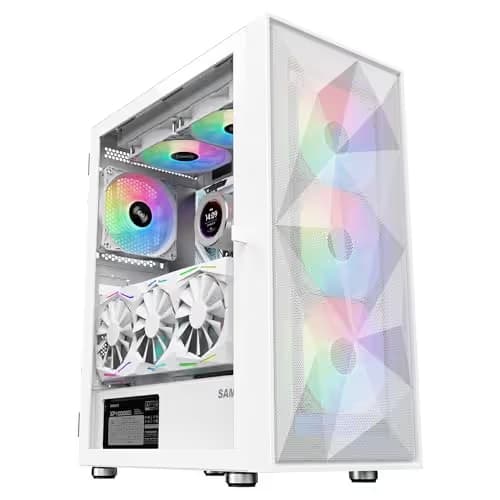 SAMA 3509 ATX Mid Tower White Tempered Glass Side Panel image