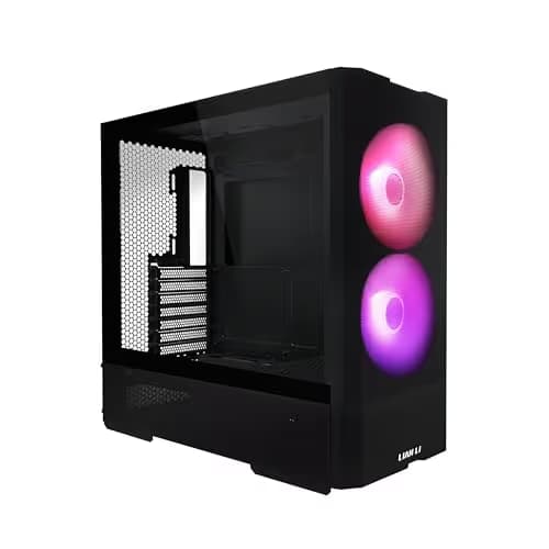 Lian Li Lancool 207 ATX Mid Tower Black with Tempered Glass Side Panel and USB 3.2 Gen 2 Type-C, USB 3.2 Gen 1 Type-A image