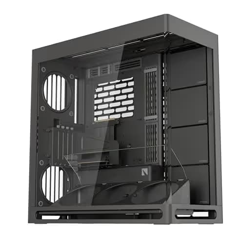 HAVN HS420 VGPU ATX Mid Tower Black Tempered Glass Side Panel, USB 3.2 Gen 2 Type-C and USB 3.2 Gen 1 Type-A image