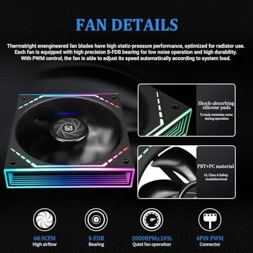 Thermalright Frozen Infinity Water 360mm ARGB 68.9 CFM Black image