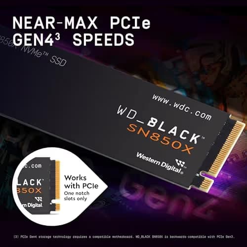 Western Digital Black SN850X 8TB M.2 SSD PCIe 4.0 NVMe image