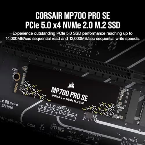 Corsair MP700 PRO SE 4TB M.2-2280 SSD PCIe 5.0 X4 NVMe image