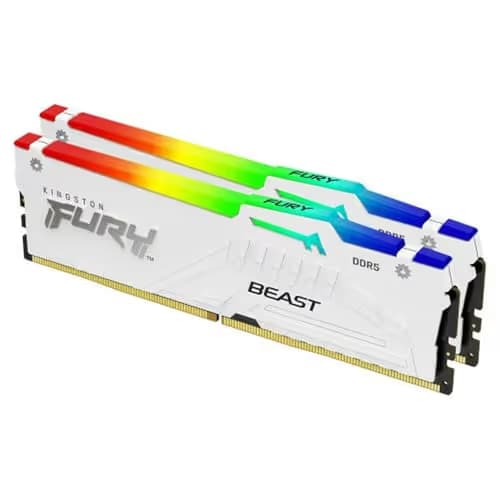 Kingston FURY Beast RGB White DDR5-6000 CL30 64GB (2x32GB) main image