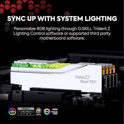 G.Skill Trident Z5 Royal Neo RGB 32GB (2x16GB) DDR5 6000 CL28 White image