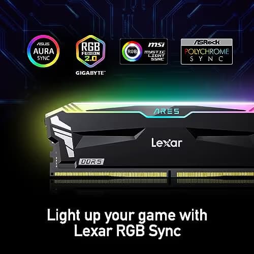 Lexar Ares RGB Black DDR5-6000 CL30 32GB (2x16GB) image