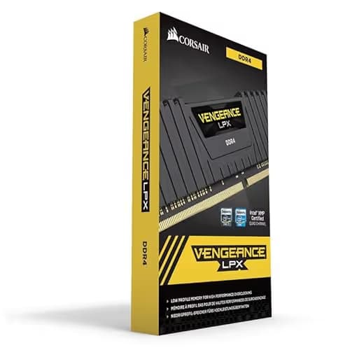 Corsair Vengeance LPX Black / Yellow DDR4-3733 CL17 64GB (4x16GB) image