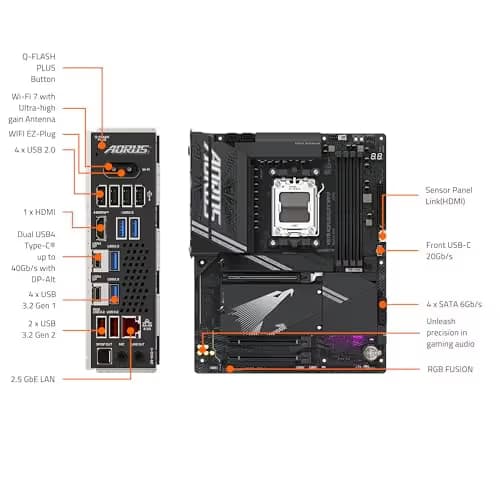Gigabyte X870 AORUS ELITE WIFI7 AM5 DDR5 ATX image
