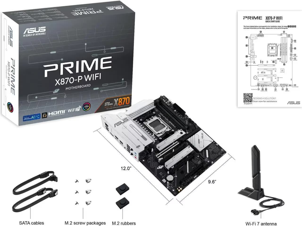 Asus PRIME X870-P WIFI AM5 DDR5 ATX image
