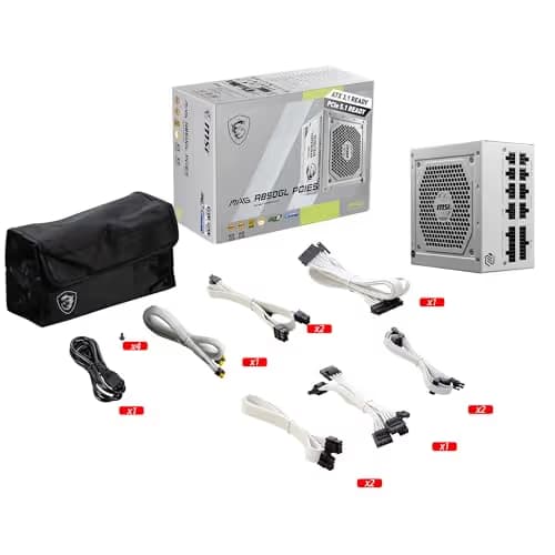 MSI MAG A850GL PCIE5 White 850W Fully Modular 80+ Gold ATX image