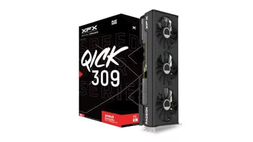 XFX Radeon RX 7600 XT Speedster QICK 309 16GB GDDR6 Black image