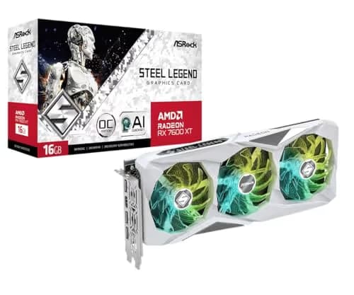 ASRock Steel Legend OC Radeon RX 7600 XT 16GB Video Card image