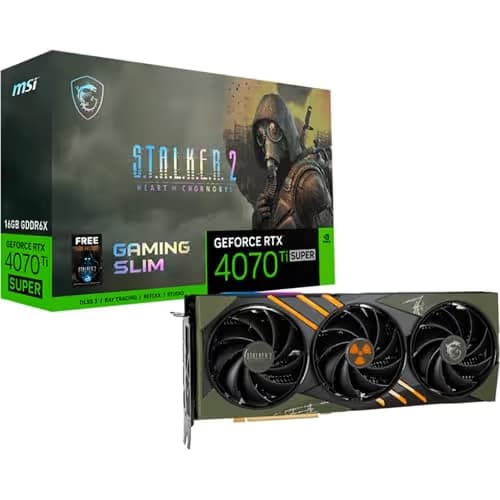 MSI GeForce RTX 4070 Ti SUPER SLIM STALKER 2 EDITION 16GB GDDR6X Green / Orange image