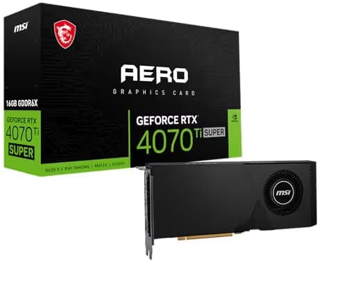 MSI GeForce RTX 4070 Ti SUPER AERO 16GB GDDR6X Black image