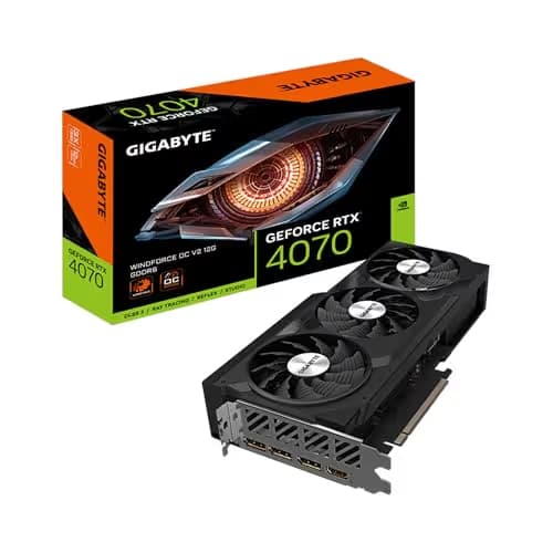 Gigabyte WINDFORCE OC V2 GeForce RTX 4070 12GB GDDR6 Black image