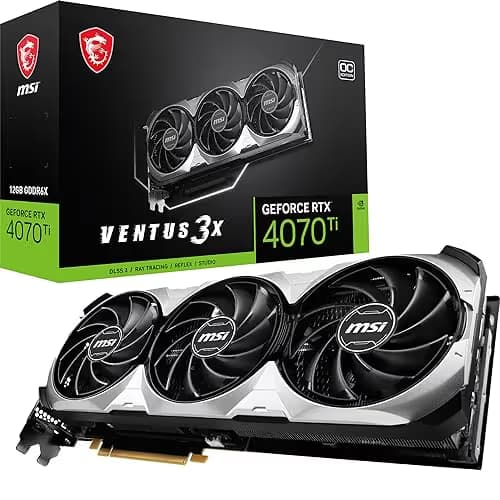 MSI VENTUS 3X E GeForce RTX 4070 Ti 12GB GDDR6X Silver / Black image