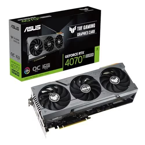 Asus GeForce RTX 4070 Ti SUPER TUF GAMING OC 16GB GDDR6X Black image