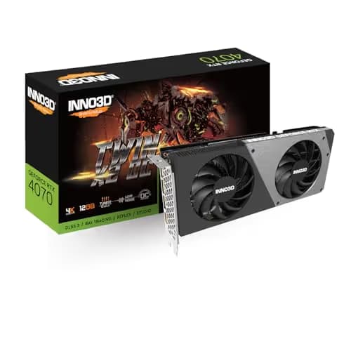 Inno3D GeForce RTX 4070 Twin X2 OC 12GB GDDR6X Black / Silver main image