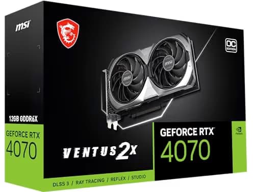 MSI VENTUS 2X E OC GeForce RTX 4070 12GB GDDR6X Silver / Black image