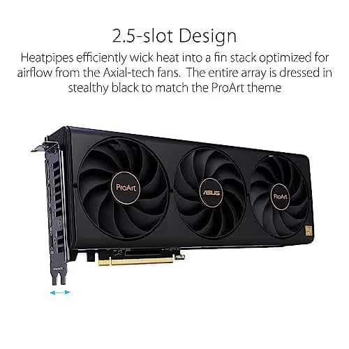 Asus ProArt OC GeForce RTX 4070 Ti SUPER 16GB GDDR6X Black / Gold image