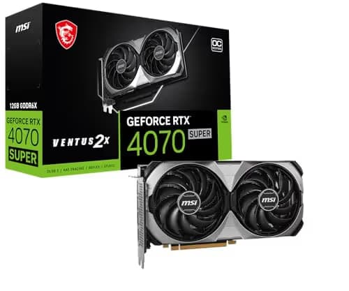 MSI GeForce RTX 4070 SUPER VENTUS 2X OC 12GB GDDR6X Black image