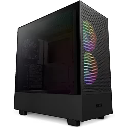 NZXT H5 Flow RGB ATX Mid Tower Black Tempered Glass Side Panel main image