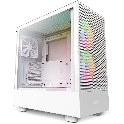 NZXT H5 Flow RGB (2023) ATX Mid Tower White Tempered Glass main image