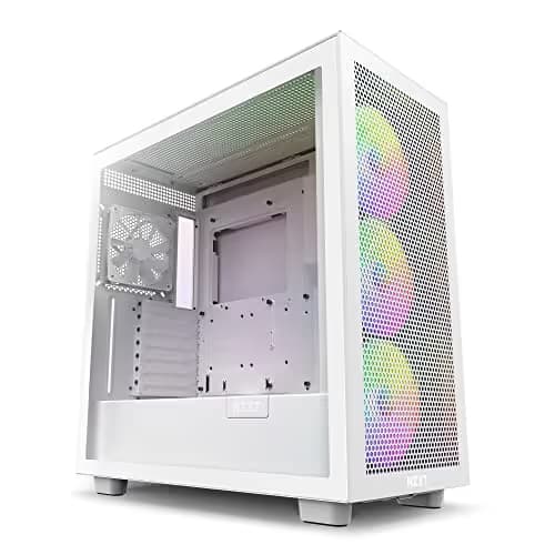 NZXT H7 Flow RGB (2023) ATX Mid Tower White Tempered Glass image