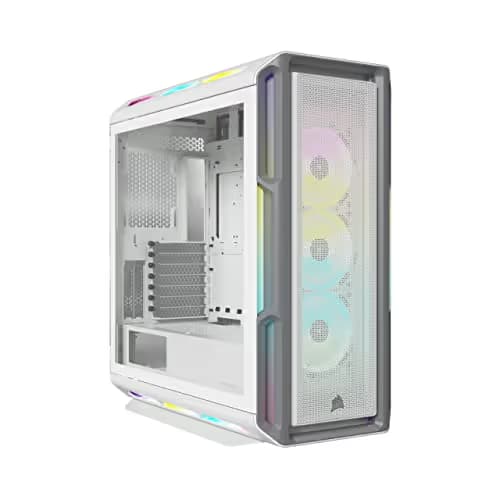 Corsair iCUE 5000T RGB ATX Mid Tower White / Gray with Tempered Glass Side Panel, USB 3.2 Gen 2 Type-C, USB 3.2 Gen 1 Type-A image