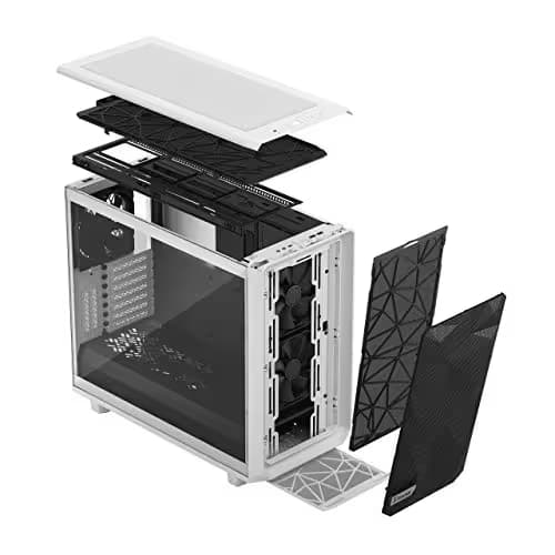 Fractal Design Meshify 2 ATX Mid Tower White / Black with Tempered Glass Side Panel and USB 3.2 Gen 2 Type-C, USB 3.2 Gen 1 Type-A image