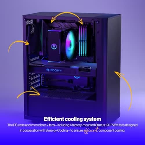 ENDORFY Ventum 200 Air ATX Mid Tower Black with Tempered Glass Side Panel and USB 3.2 Gen 1 Type-A image